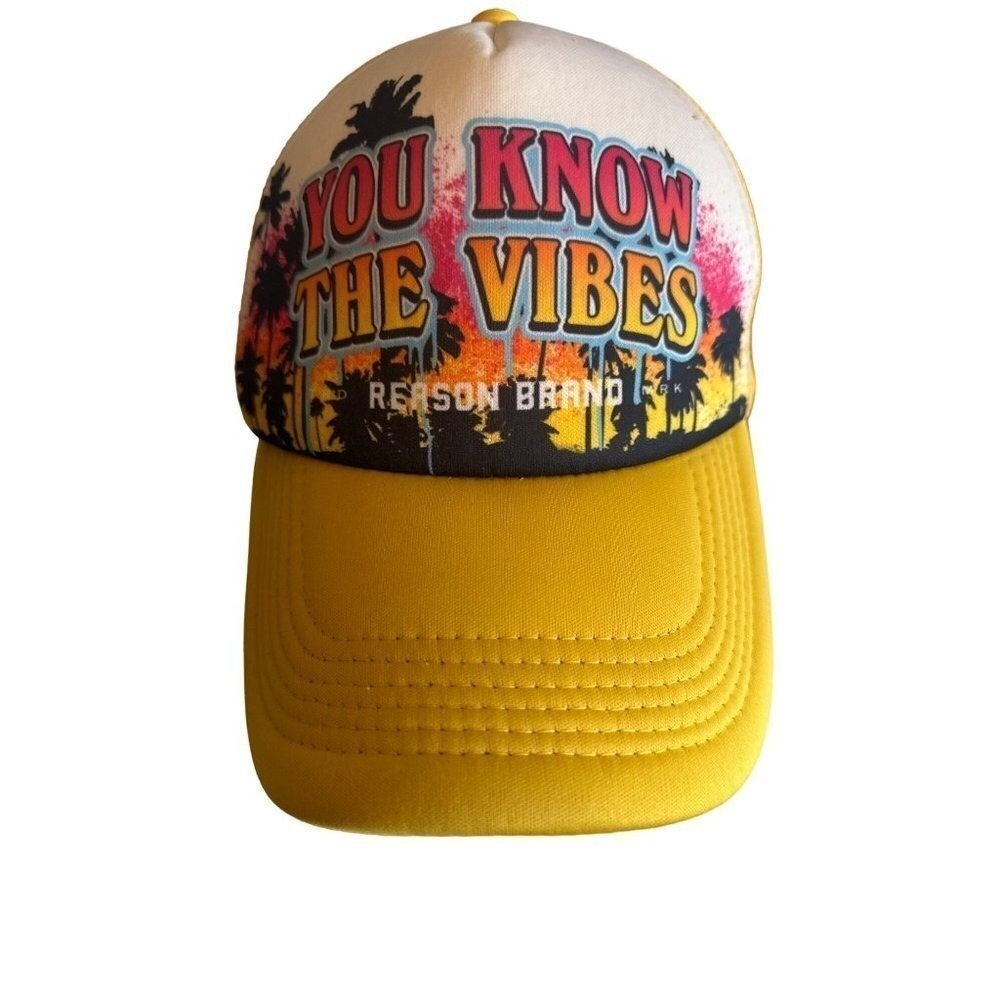 You‎ Know the Vibes Rerson Brand Yellow Mesh Back Hat Cap Adjustable